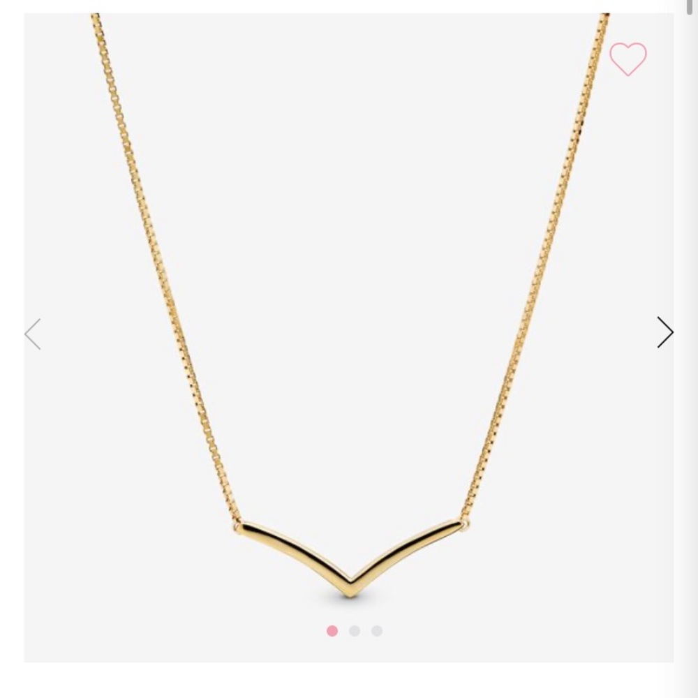 Pandora shine polish wishbone necklace